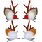 Christmas Hair Clip, 2 Pairs Cute Reindeer Antlers Ears Hair Accessory with Plush Ball, Christmas Hair Pins for Women Girls Kids and Party Favors